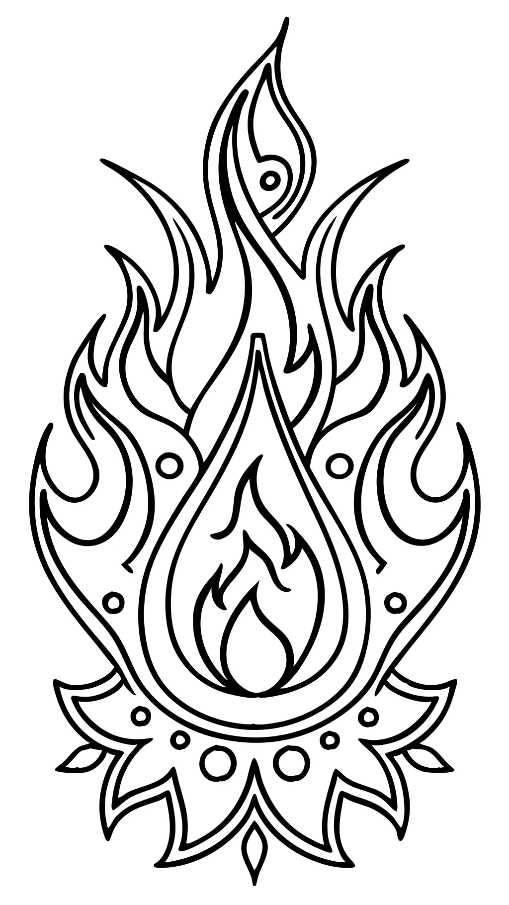 coloring page of flames